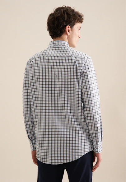 Comfort Chemise en flanelle carreaux in Bleu Foncé |  Seidensticker Onlineshop