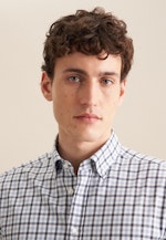 Comfort Chemise en flanelle carreaux in Bleu Foncé |  Seidensticker Onlineshop