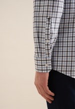 Flannel shirt in Comfort with Button-Down-Collar in Dark Blue |  Seidensticker Onlineshop