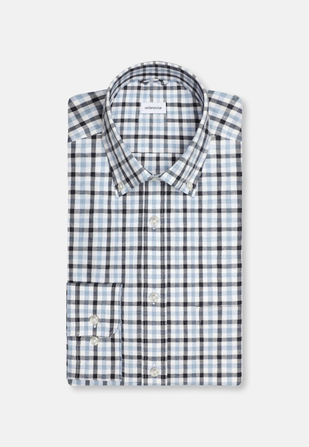 Comfort Chemise en flanelle carreaux in Bleu Foncé |  Seidensticker Onlineshop