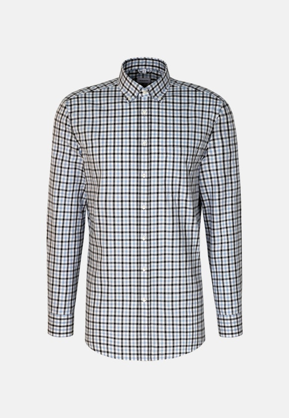 Chemise en flanelle Comfort Flanelle Col Boutonné in Bleu Foncé |  Seidensticker Onlineshop