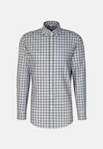 Flannel shirt in Comfort with Button-Down-Collar in Dark Blue |  Seidensticker Onlineshop