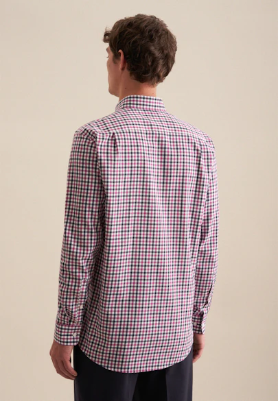 Comfort Flanellhemd Karo in Rosa/Pink |  Seidensticker Onlineshop