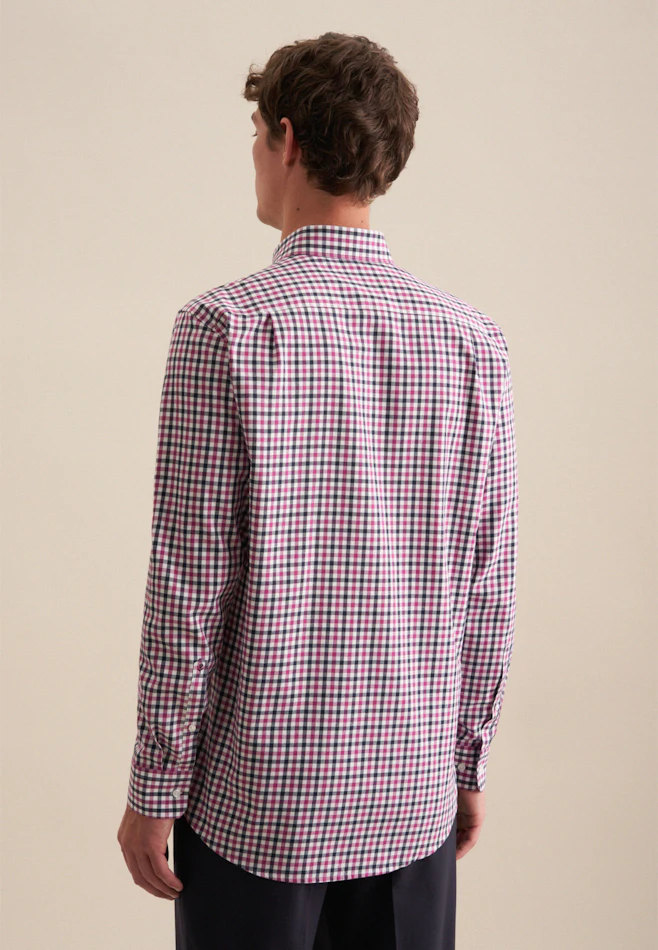Comfort Chemise en flanelle carreaux dans Rose Fuchsia | Boutique en ligne Seidensticker