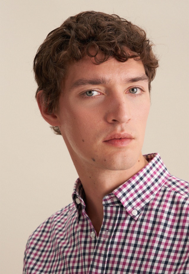 Comfort Flanellhemd Karo in Rosa/Pink |  Seidensticker Onlineshop