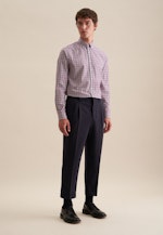 Flannel shirt in Comfort with Button-Down-Collar in Pink |  Seidensticker Onlineshop