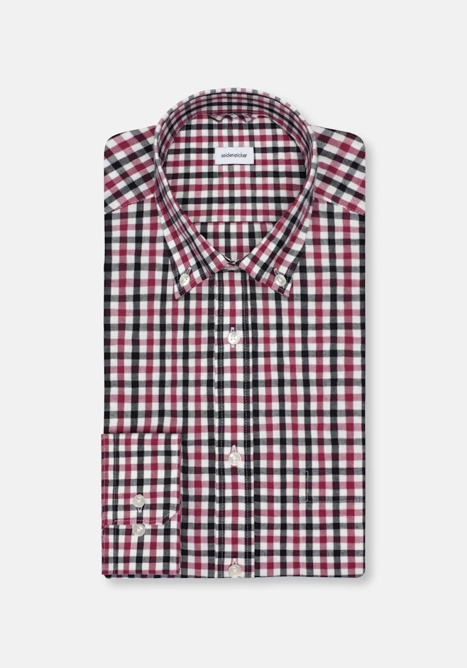 Comfort Chemise en flanelle carreaux dans Rose Fuchsia | Boutique en ligne Seidensticker