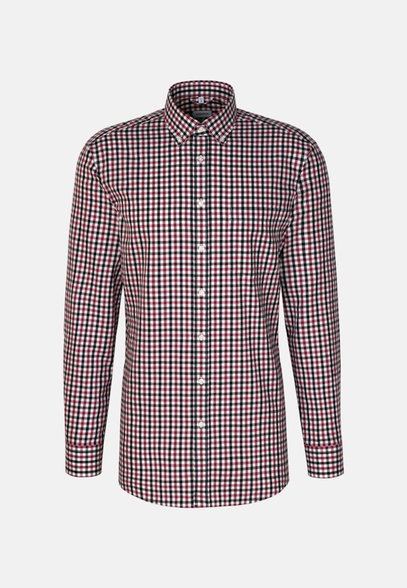 Flannel shirt in Comfort with Button-Down-Collar in Pink |  Seidensticker Onlineshop