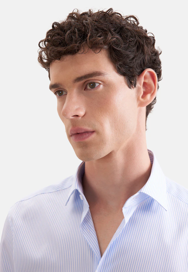 Regular Business shirt Stripes in Light Blue |  Seidensticker Onlineshop