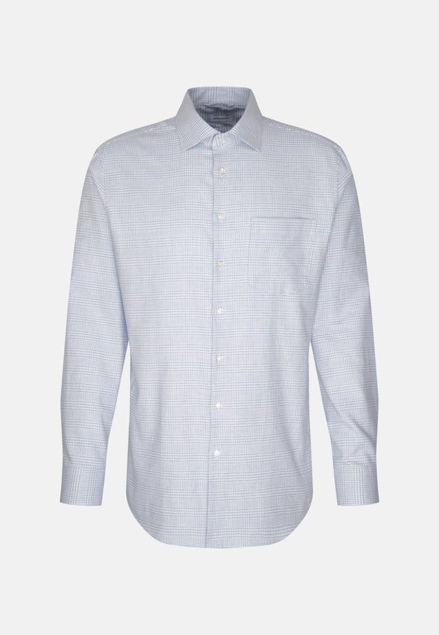 Regular Flanellhemd Karo in Hellblau |  Seidensticker Onlineshop