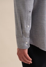 Flannel shirt in Regular with Kent-Collar in Dark Blue |  Seidensticker Onlineshop