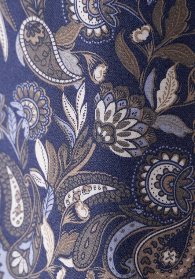 Regular Flanellhemd Druck in Dunkelblau | Seidensticker Onlineshop