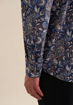 Regular Flanellhemd Druck in Dunkelblau |  Seidensticker Onlineshop
