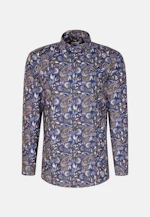 Regular Flanellhemd Druck in Dunkelblau |  Seidensticker Onlineshop