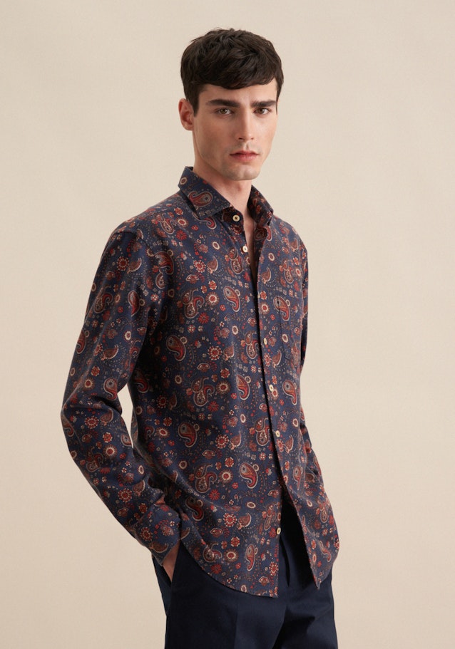 Regular Chemise casual Imprimé in Jaune | Seidensticker Onlineshop