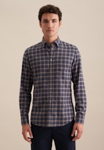 Casual Shirt in Slim with Button-Down-Collar in Dark Blue |  Seidensticker Onlineshop