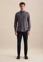 Casual Shirt in Slim with Button-Down-Collar in Dark Blue |  Seidensticker Onlineshop