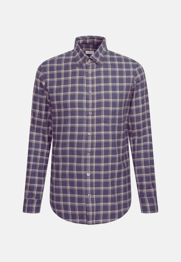 Casual Shirt in Slim with Button-Down-Collar in Dark Blue |  Seidensticker Onlineshop