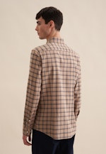 Casual overhemd in Slim with Button-Down-Kraag in Bruin |  Seidensticker Onlineshop