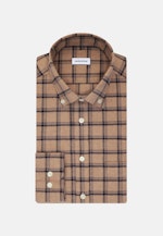 Chemise casual Slim Flanelle Col Boutonné in Marron |  Seidensticker Onlineshop