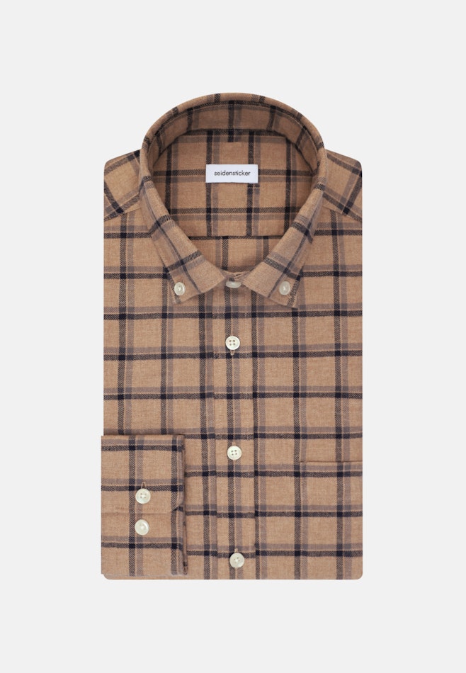 Slim Casual Hemd Karo in Braun | Seidensticker Onlineshop