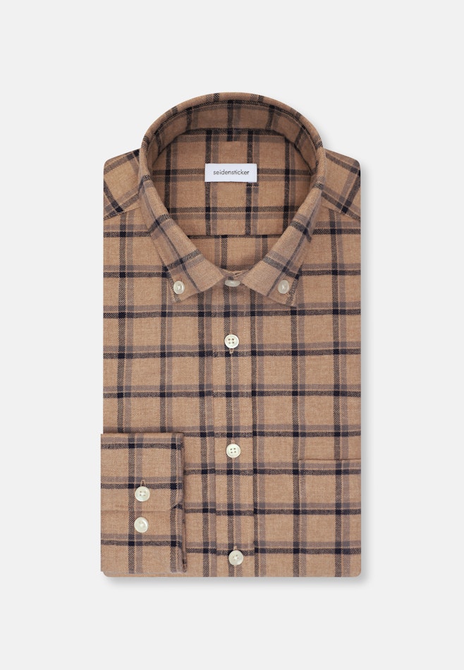 Slim Casual shirt Check in Brown | Seidensticker online shop