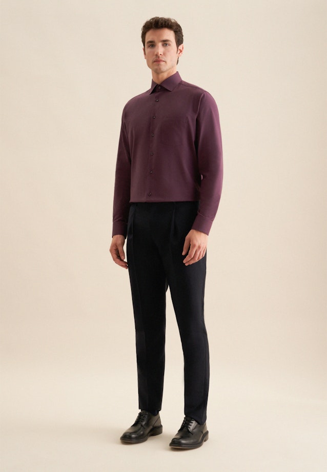 Chemise en flanelle Comfort Flanelle Col Kent in Lilas |  Seidensticker Onlineshop