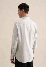 Chemise en flanelle Shaped Fil à fil Col Kent in Gris |  Seidensticker Onlineshop