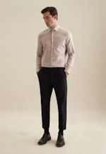 Shaped Flanellhemd Streifen in Braun |  Seidensticker Onlineshop