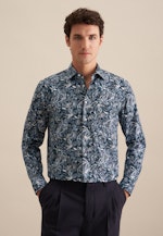 Business Shirt in Regular with Kent-Collar in Turquoise |  Seidensticker Onlineshop