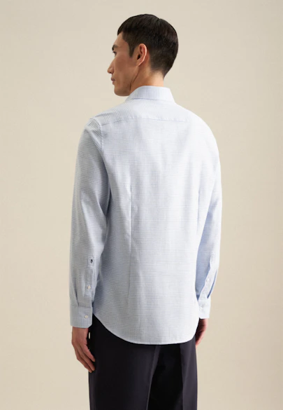 Slim Flanellhemd Karo in Hellblau |  Seidensticker Onlineshop