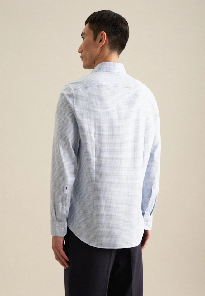 Slim Flannel shirt Check in Light Blue | Seidensticker online shop