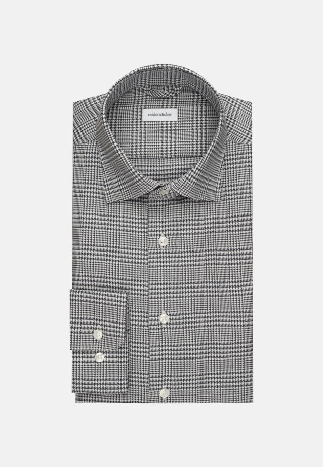 Flannel shirt in Slim with Kent-Collar in Dark Blue |  Seidensticker Onlineshop