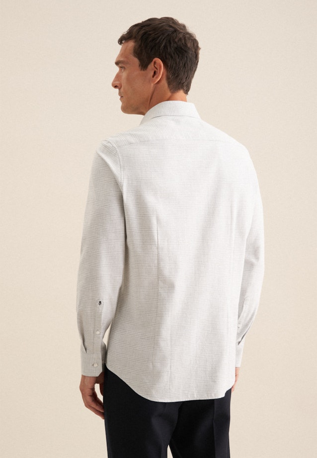 Chemise en flanelle Slim Flanelle Col Kent in Gris |  Seidensticker Onlineshop