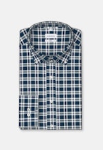 Shaped Chemise en flanelle carreaux in Turquoise |  Seidensticker Onlineshop