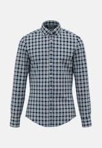 Flannel shirt in Shaped with Button-Down-Collar in Turquoise |  Seidensticker Onlineshop