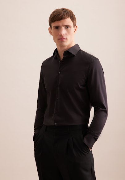 Slim Chemise d'affaires Uni in Noir | Seidensticker Onlineshop