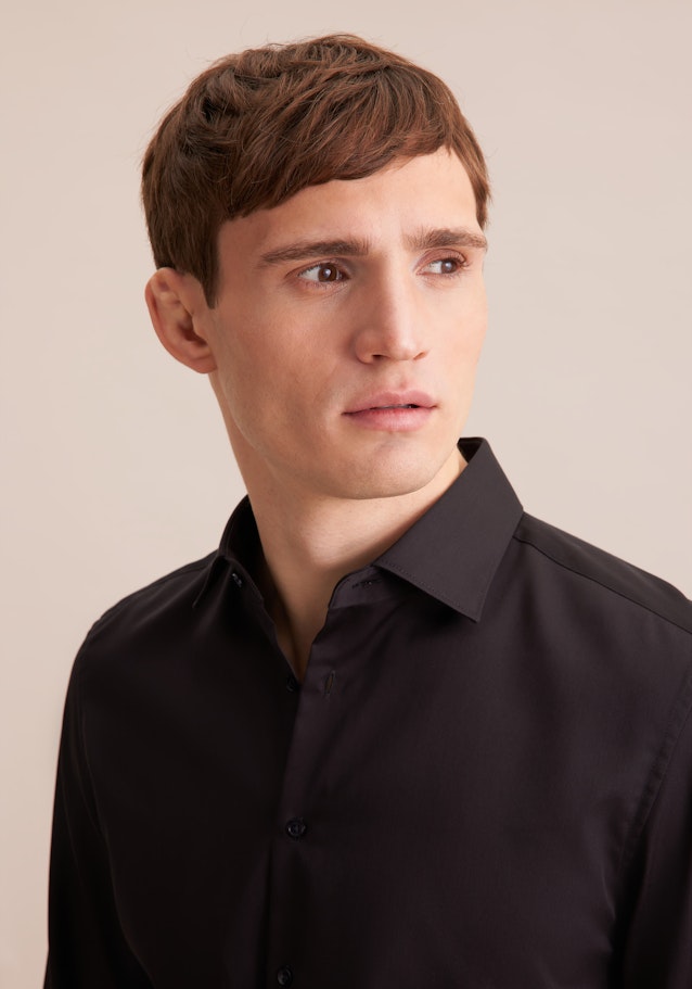 Slim Chemise d'affaires Uni in Noir | Seidensticker Onlineshop