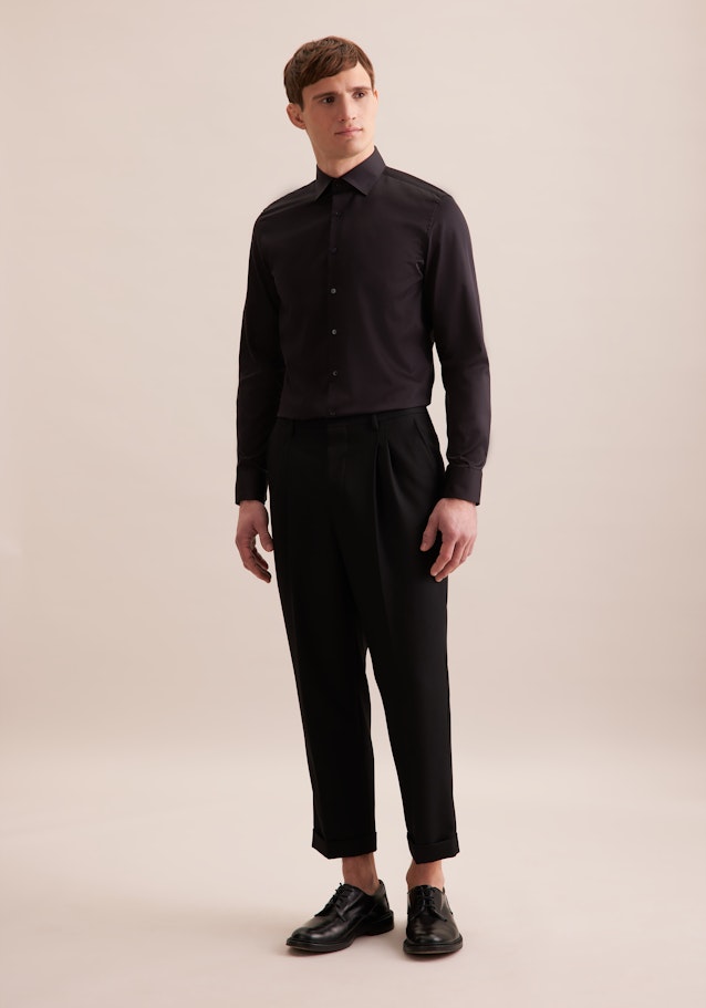 Slim Chemise d'affaires Uni in Noir | Seidensticker Onlineshop
