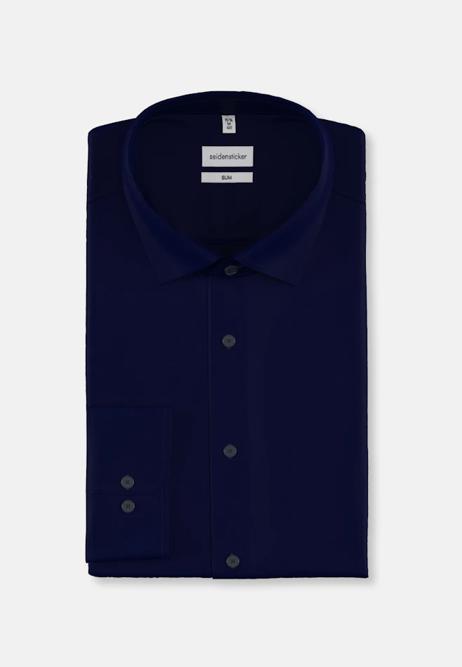Slim Business Hemd Uni in Dunkelblau | Seidensticker Onlineshop