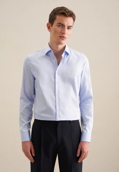 Slim Chemise d'affaires Uni in Bleu Clair | Seidensticker Onlineshop