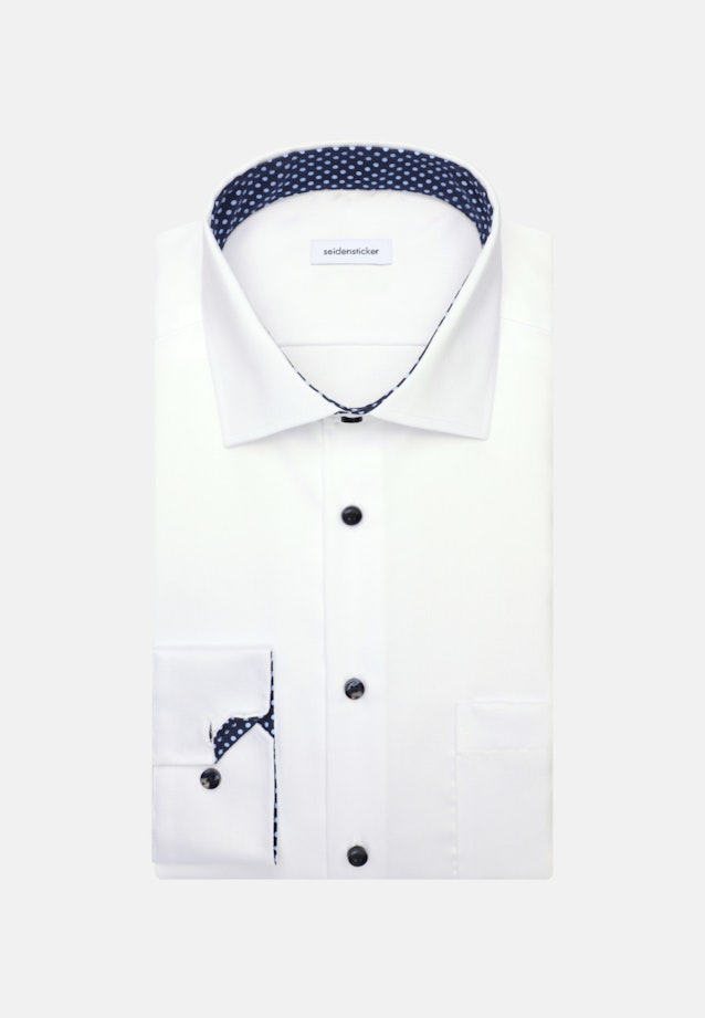 Non-iron Twill Business Shirt in Regular with Kent-Collar and extra long sleeve in White |  Seidensticker Onlineshop