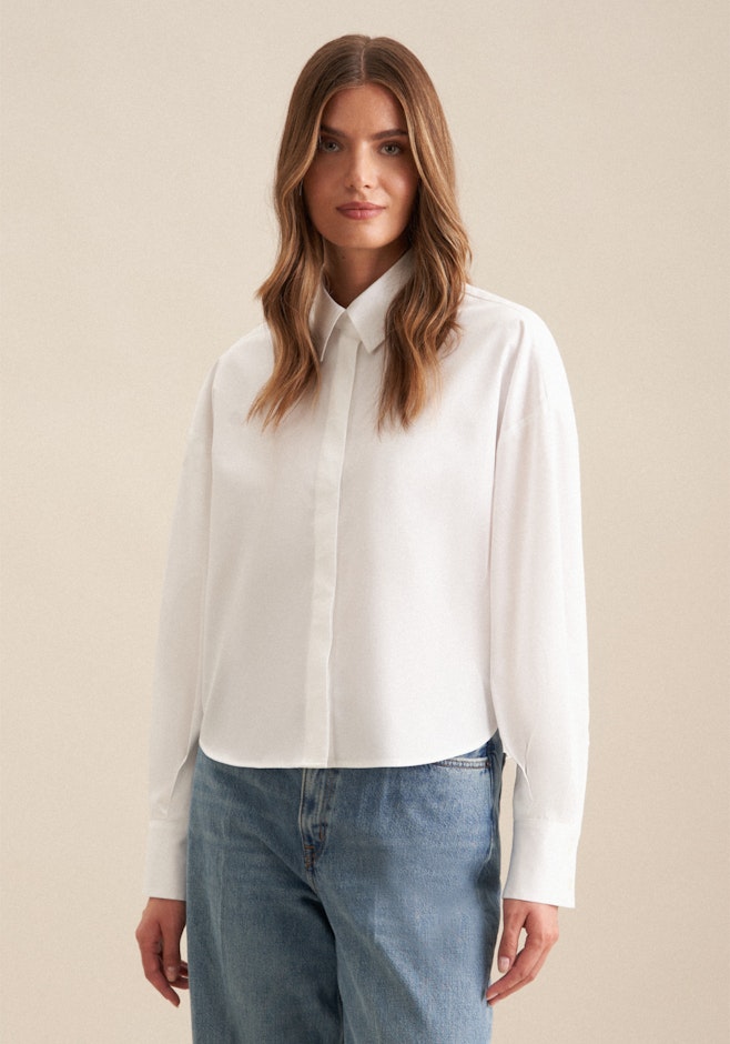 Hemdbluse Uni in Weiß | Seidensticker Onlineshop