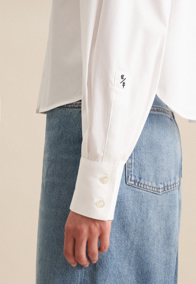 Twill Shirt Blouse in White |  Seidensticker Onlineshop