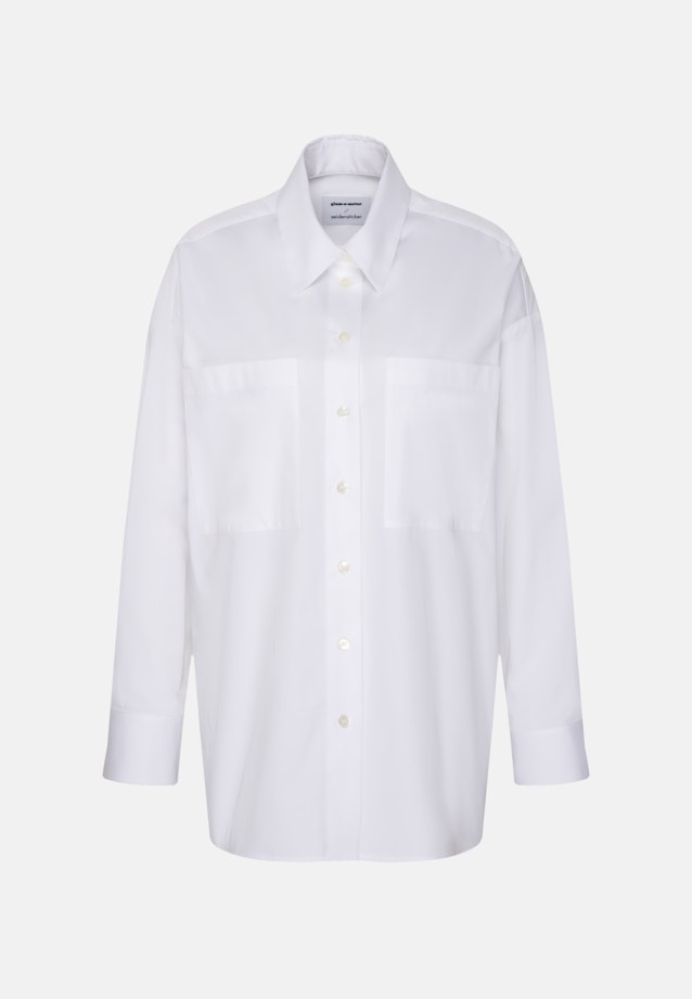 Twill Shirt Blouse in White |  Seidensticker Onlineshop