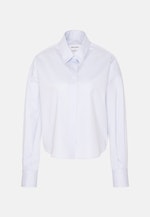 Twill Shirtblouse in Middelmatig Blauw |  Seidensticker Onlineshop