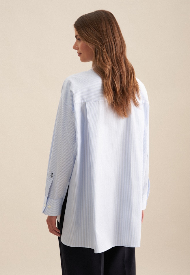 Twill Shirtblouse in Middelmatig Blauw | Seidensticker online winkel