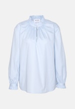 Twill Stand-Up Blouse in Medium Blue |  Seidensticker Onlineshop