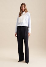 Twill Longblouse in Middelmatig Blauw |  Seidensticker Onlineshop