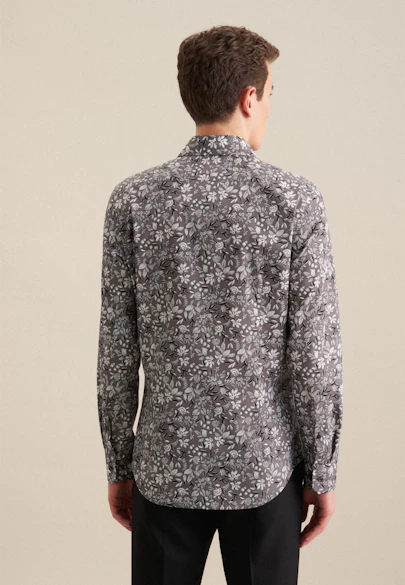 X-Slim Business Hemd Druck in Grau |  Seidensticker Onlineshop